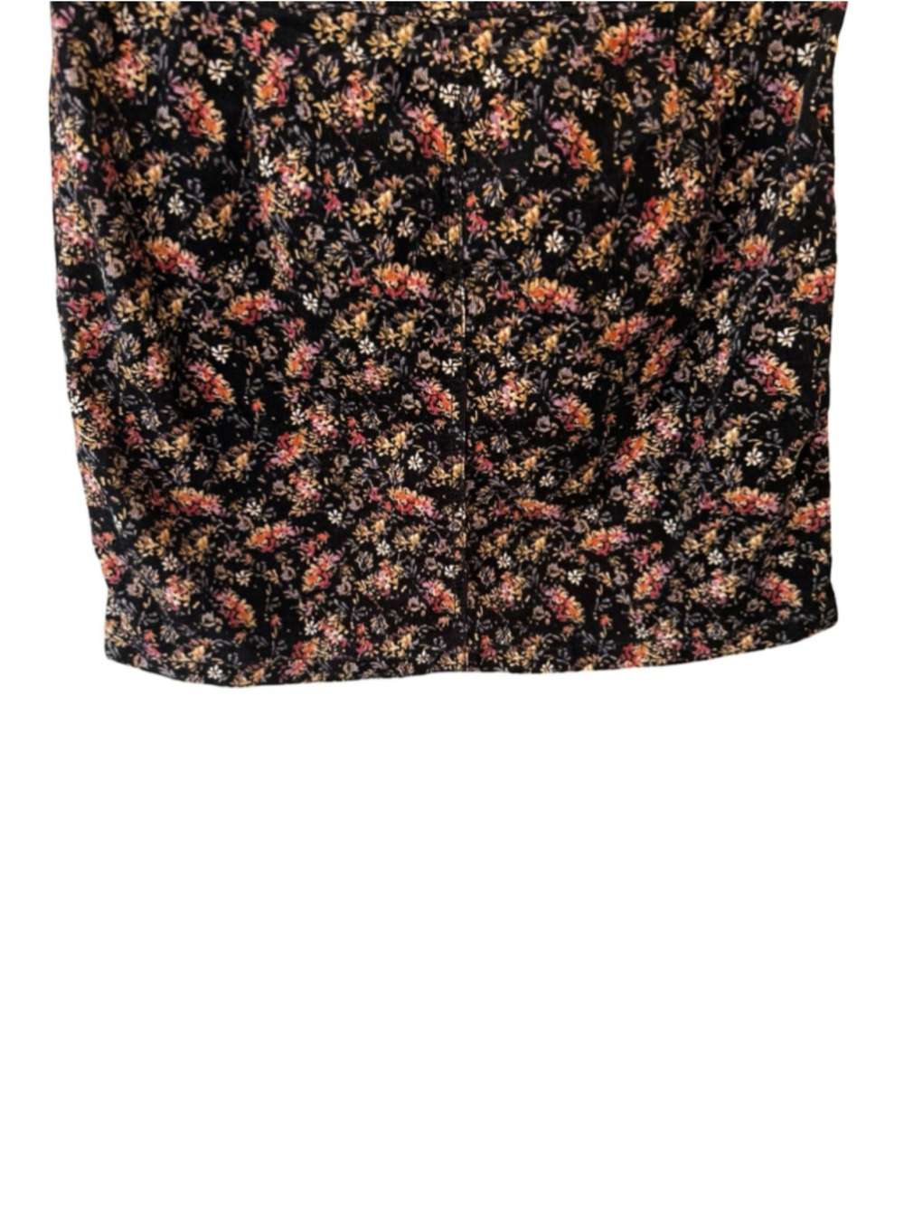 Mossimo Supply Co. Black Floral Mini Skirt with Pink & Rust Blooms Size 8 - Picture 13 of 13